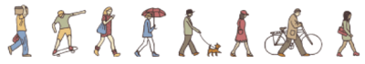 people in a row people in a row